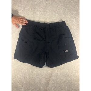 AFTCO Shorts Mens Performance Fishing 42 6" Inseam‎ Black Nylon Elastic Waist